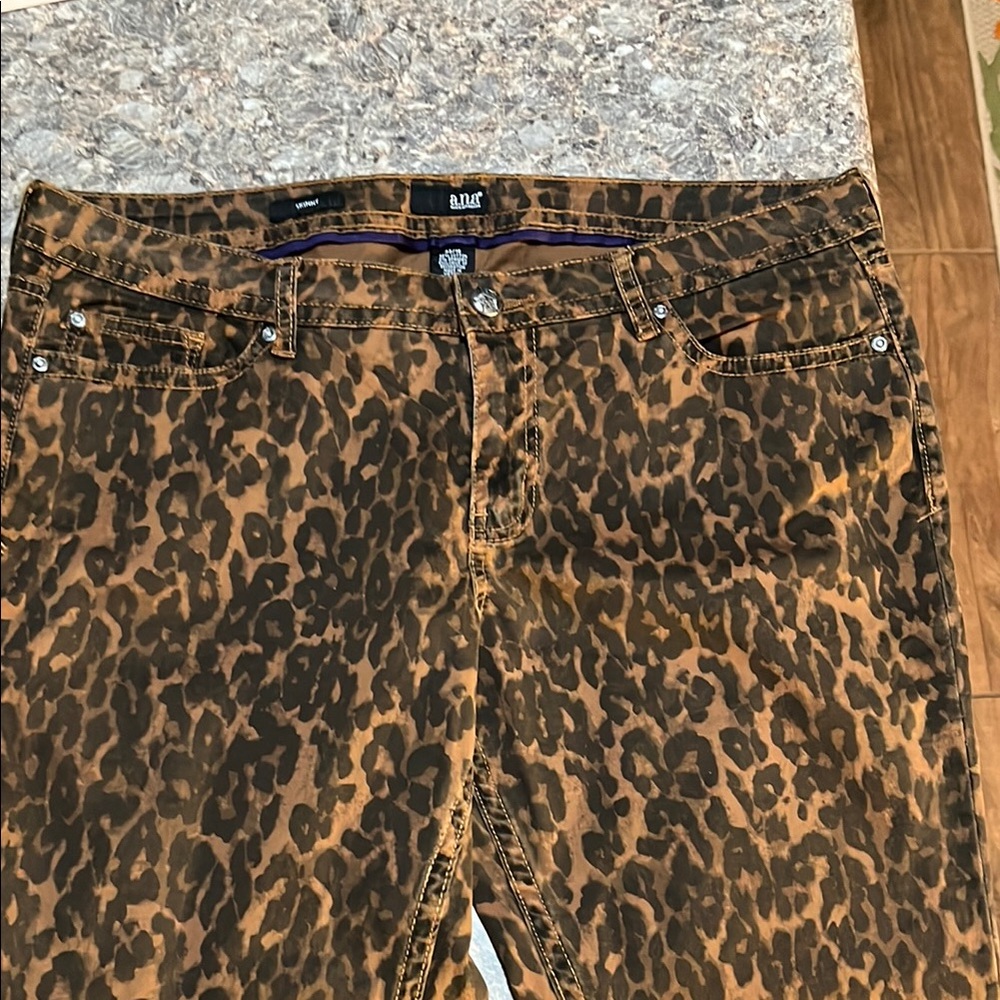 A.N.A Leopard Print Skinny Jeans